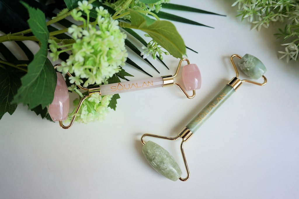 Squalan Rose Quartz & Jade Face Roller